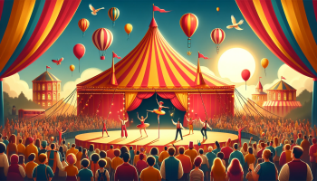 scene captivante de festival avec chapiteau de cirque